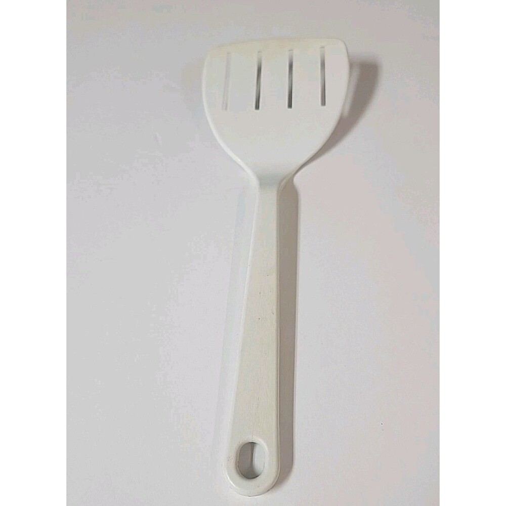 Vintage Tailor Made Nylon Wide 4 In Slotted Spatula White Turner Flipper USA
